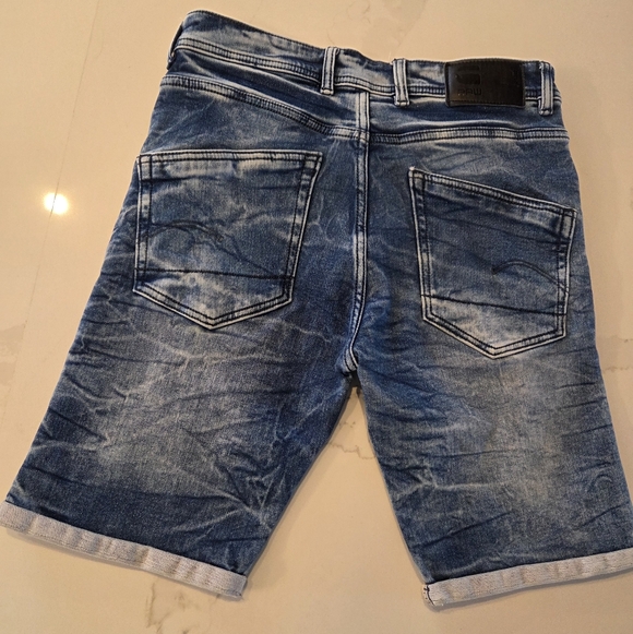 G Star Distressed Denim Shorts - Picture 7 of 9